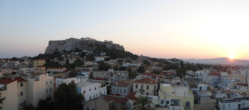 sunset over the Acropolis