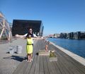 Copenhagen with Moya, Jackson and wonderful new buildings  (the Royal Library)