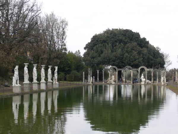 one of the many 'water features' at villa adriana