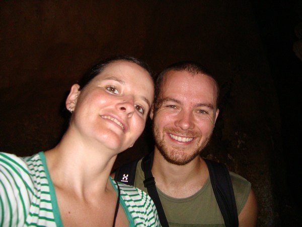 In the caves