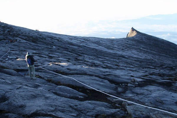 The massive granite slabs of Mt Kinabalu
