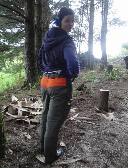 Talita got her very own lumber-jack pants