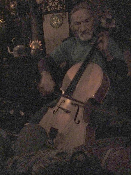 Paddy playing the Cello