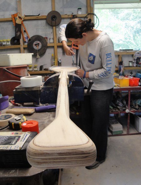 Fitting strips to the paddle
