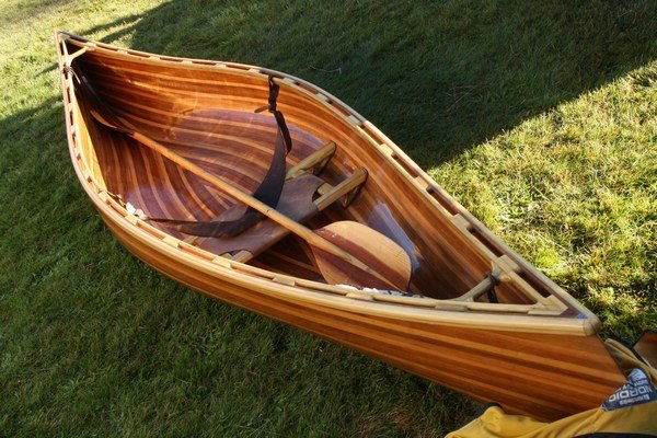 Gorgeous strip-wood canoe