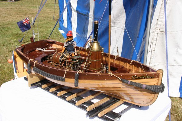 Amazingly detailed model steam boat with Pinocchio at the helm