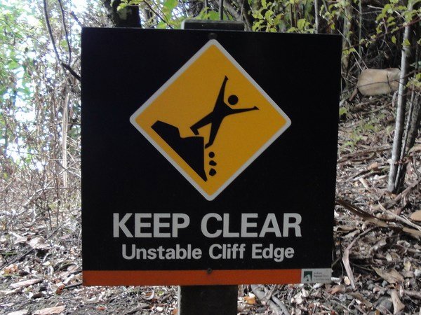 Needless to say, we also wanted to see what these "unstable cliffs" were all about