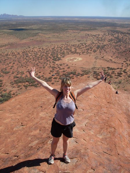 Carly atop Uluru