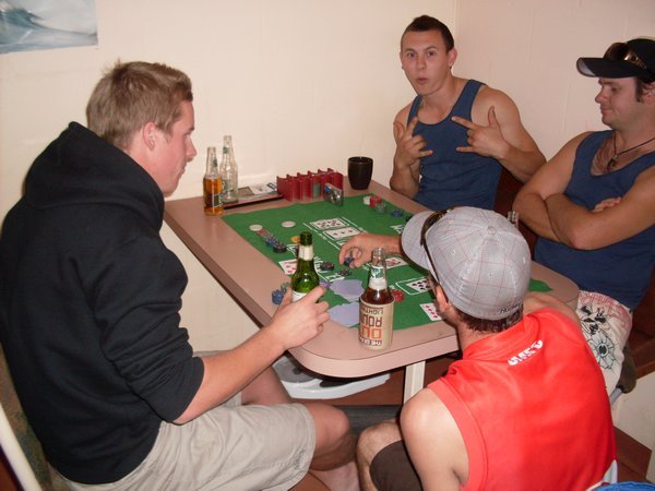 Beer & poker before the Outback Ball