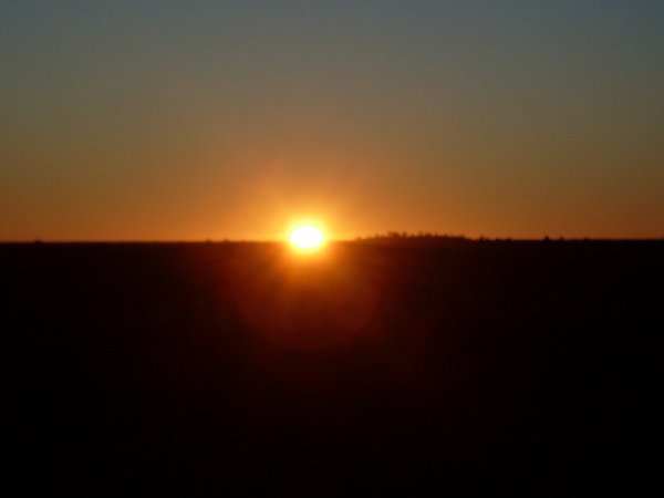 A desert sunrise