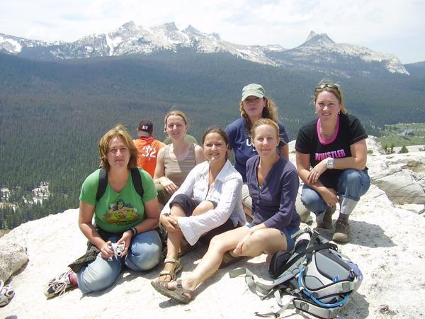 us and the girls at the top of Lembert Dome.....