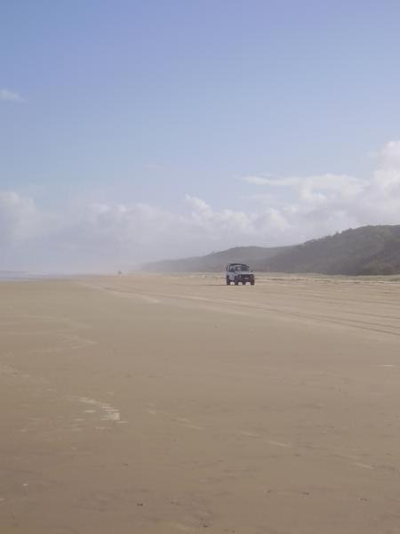driving on the open beach