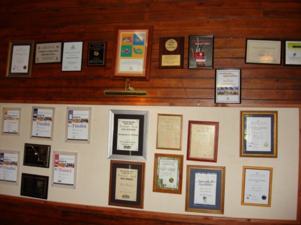 Awards wall