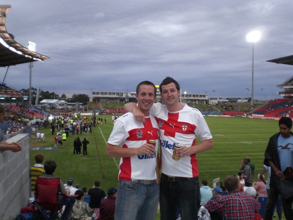 Me and Steve before the NZ game in Newcastle