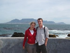 Robben Island, Table Mt. background