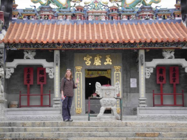 Jules at the temple on Cheung Chau