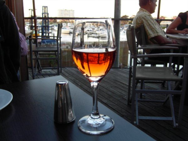 A glass of Rose at Riva