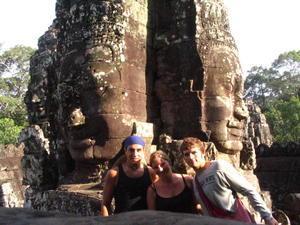 Wayne, Kat and Jimmy at Bayon