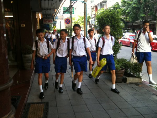 school boys on the streets