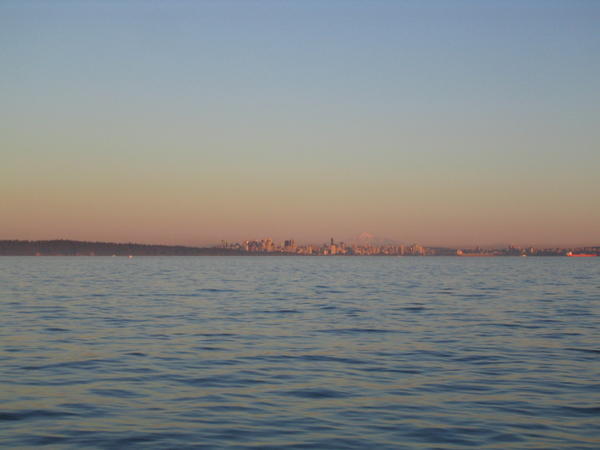 Vancouver with Mt Baker in background