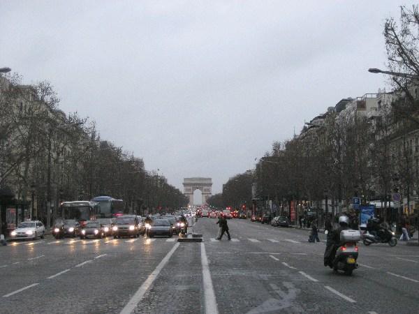 Arc de Triomphe from the Champs Elysees