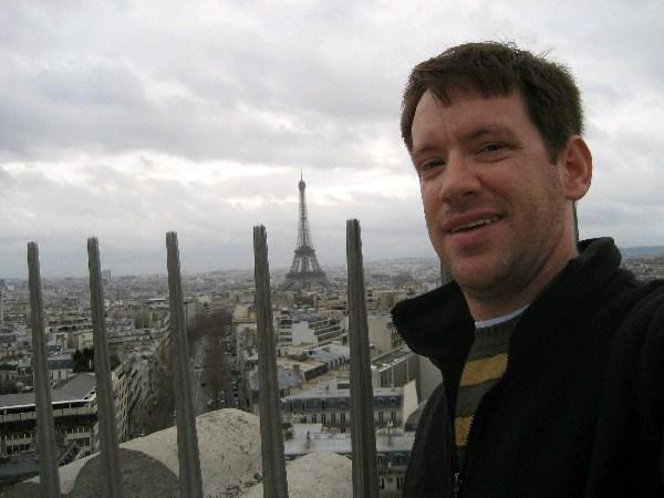 Chris on top of the Arc de Trimophe