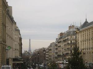 View of Eiffel Tower from the Pantheon