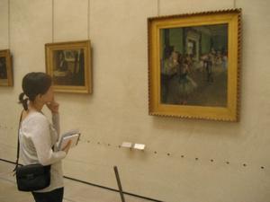 Grace checking out the Degas