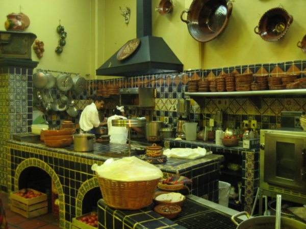 Kitchen view of Las 9 Esquinas