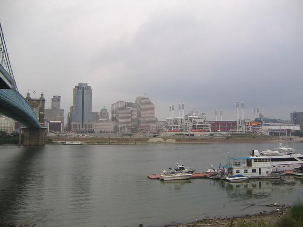 View of Cincy from the Kentucky side of river
