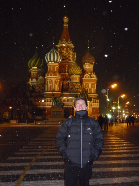 St. Basil's Cathedral in the snow