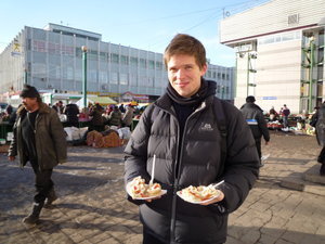 Dumplings at Central Market, Irkutsk