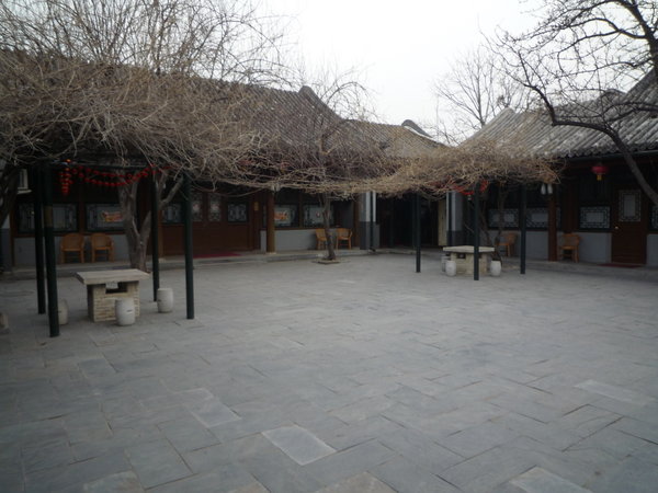The courtyard of our xmas hotel