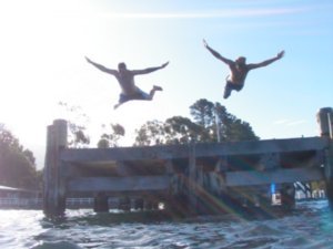 Jetty jumping