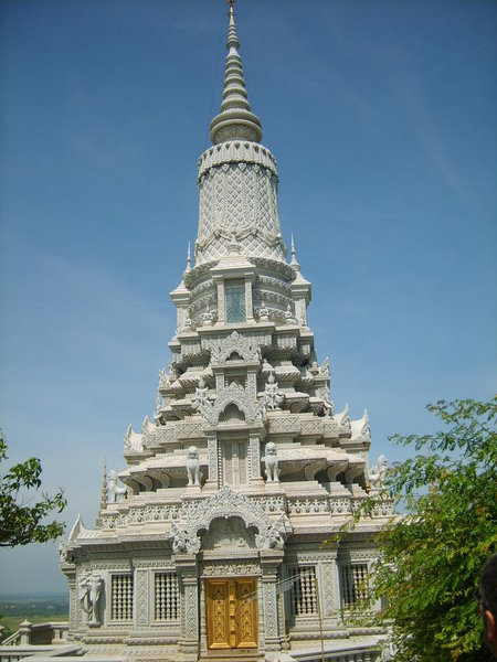 stupa on top of hill in Oudong