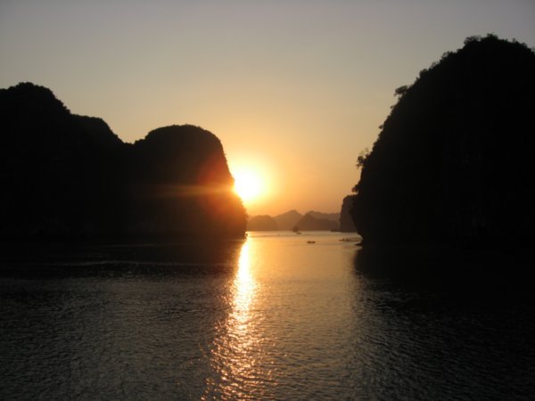 Sunset at Ha long bay