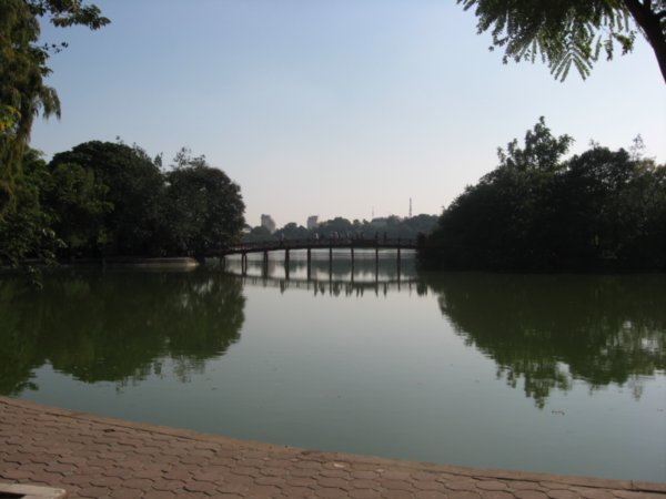 Hoan Kiem lake in Hanoi