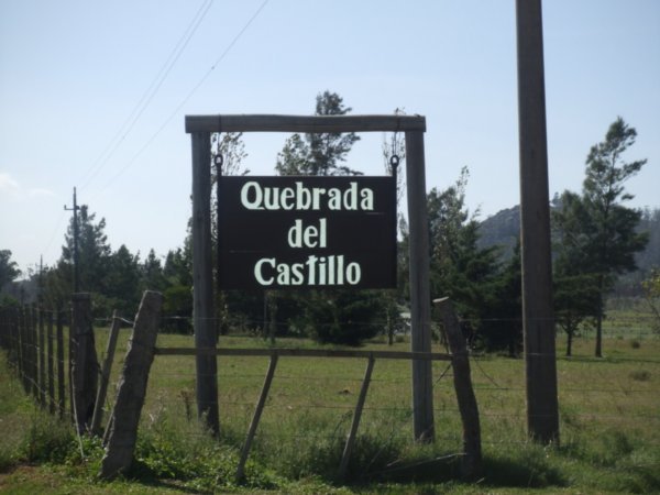 Welcome sign to Castle