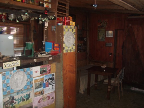 A view inside the cabin