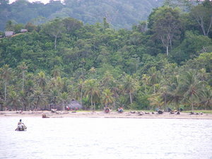 Cargo stop over at indigenous island