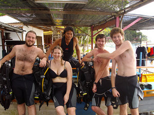 Dive school with Ricky, Trevor and Stevie