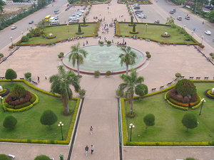 The view from the top of Patuxai