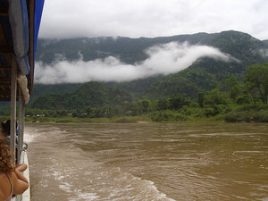 Heading down the Nam Ou river to the village