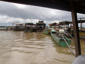 Catching the boat from the mainland at Ban Nakasang to Si Phan Don