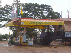 What passes for a petrol station in Stung Treng
