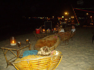 Sihanoukville beach at night