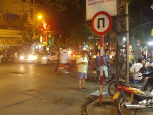 Hanoi's streets at night