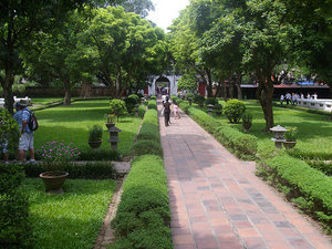 Walking through the grounds of The Temple of Literature