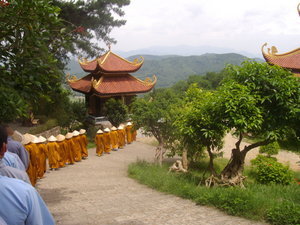 Following the monks to lunch