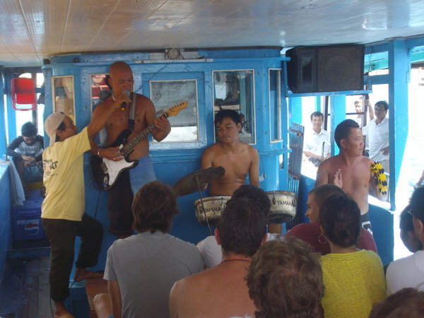 The band on the boat